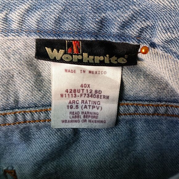 Flame resistant Jeans Men 40 Blue Denim Ultra Soft Relaxed Fit - Picture 2 of 16